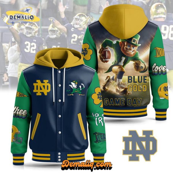 Notre Dame Fighting Irish NDFI Hooded Baseball Jacket THT