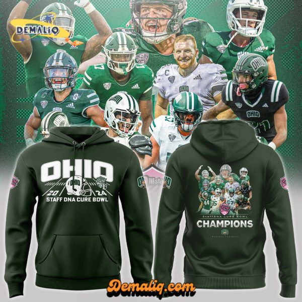 Ohio Bobcats Cure Bowl Champions Special Edition Black Hoodie v2