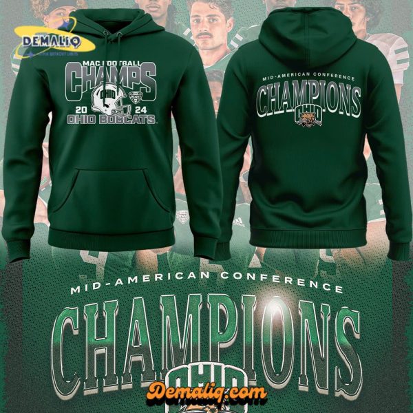 Ohio Bobcats x MAC Champions 2025 Limited Edition White Hoodie