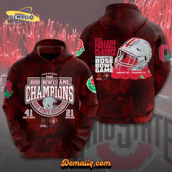 Ohio State Buckeyes Football 3D Apparel Hoodie