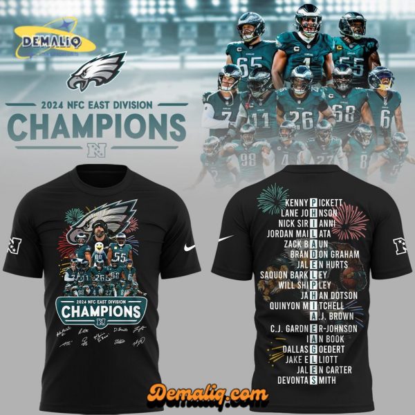 Philadelphia Eagles NFL Nike Limited 2025 NFC EAST Division Champions Black TShirt