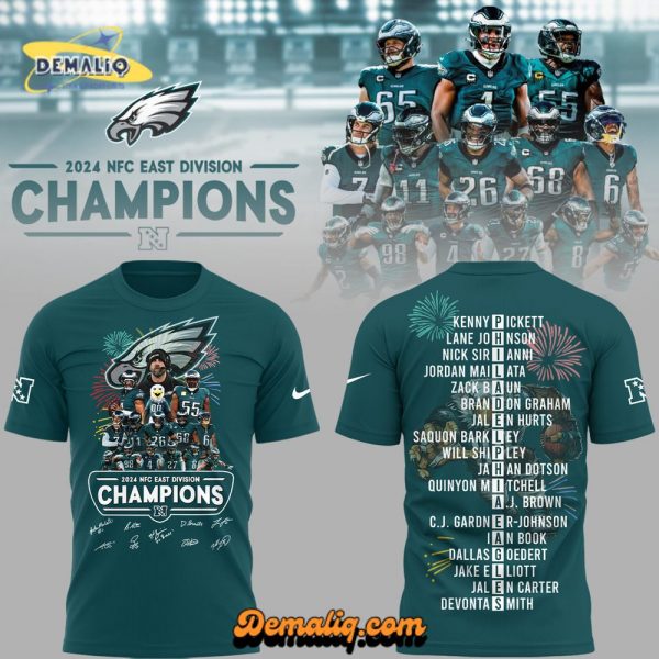 Philadelphia Eagles NFL Nike Limited 2025 NFC EAST Division Champions TShirt