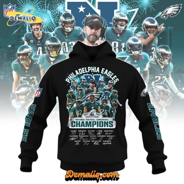 Philadelphia Eagles x NFC Champions Black T-Shirt