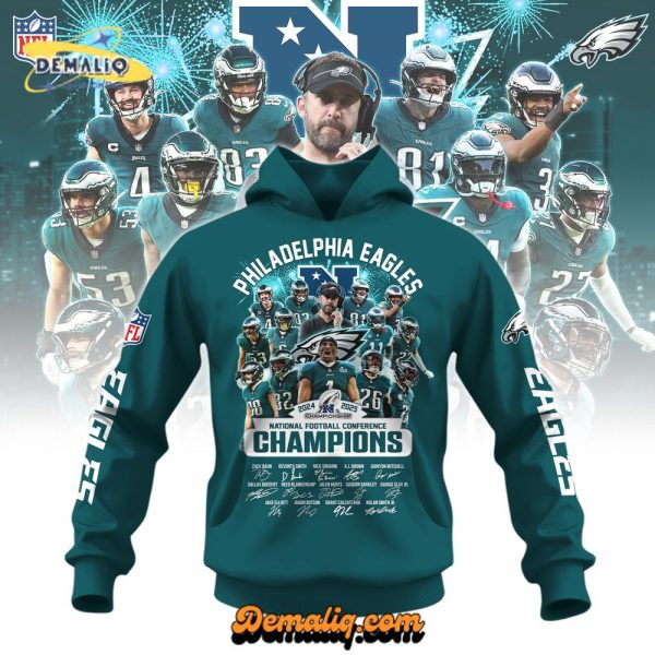 Philadelphia Eagles x NFC Champions Team Color Hoodie