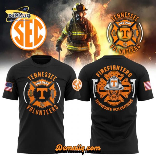 Tennessee Football x 2025 Firefighter Appreciation Night Premium Limited Black T Shirt