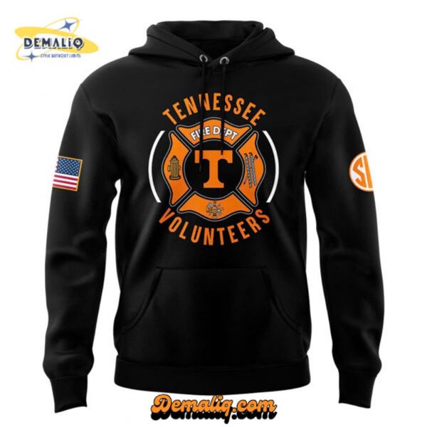 Tennessee Volunteers Football x 2025 Firefighter Appreciation Night Premium Limited Black Hoodie