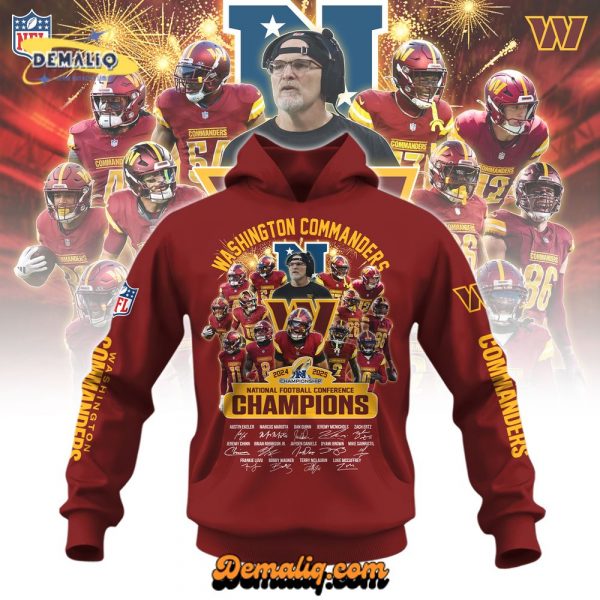 Washington Commanders x NFC Champions Black Hoodie