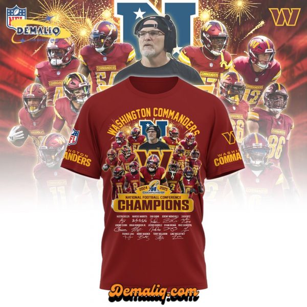 Washington Commanders x NFC Champions Black T-Shirt