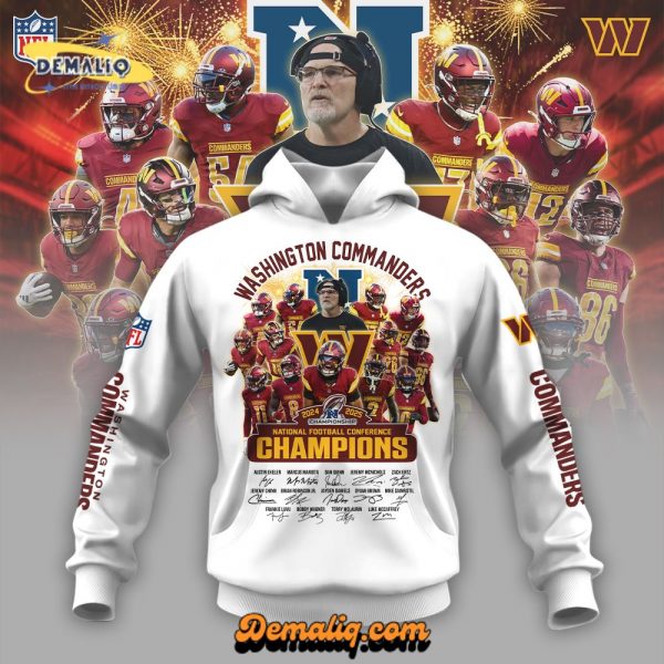 Washington Commanders x NFC Champions White Hoodie