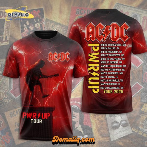 AC/DC ‘PWR UP’ 2025 European tour T-shirt