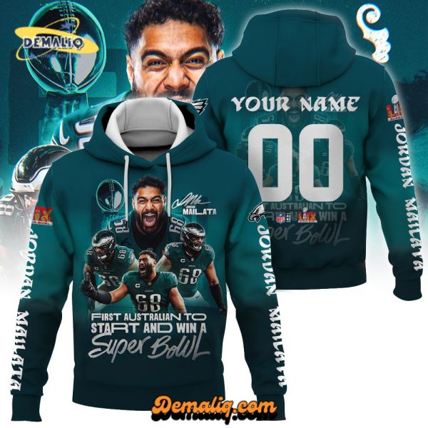 Jordan Mailata Philadelphia Eagles x Super Bowl LIX Hoodie