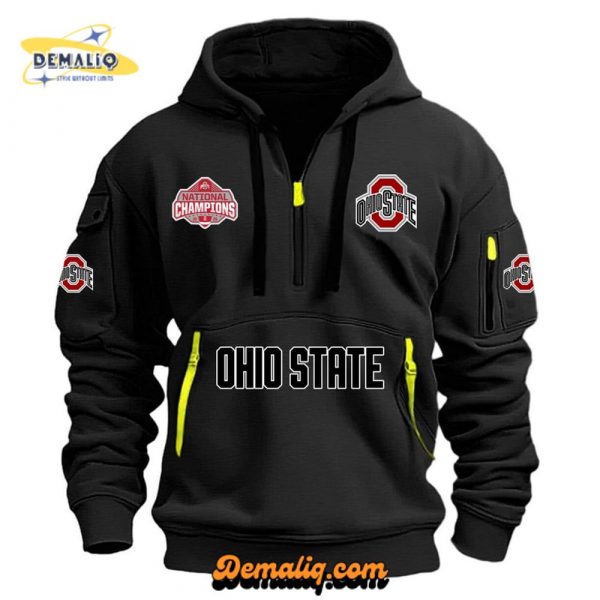 Ohio State Buckeyes Hoodie Half Zipper (Gray edition)