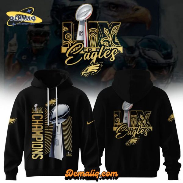 Philadelphia Eagles x Super Bowl LIX Champions Hoodie HO02122501 (Black)