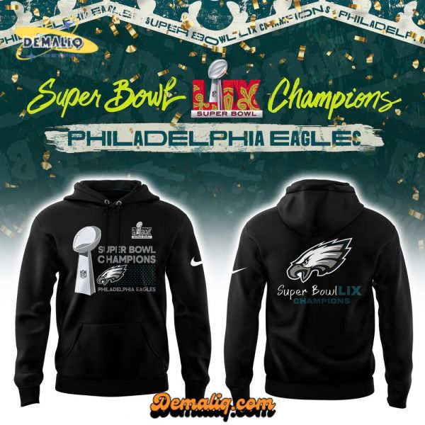 Philadelphia Eagles x Super Bowl LIX Champions Hoodie HO02122503 (Black)