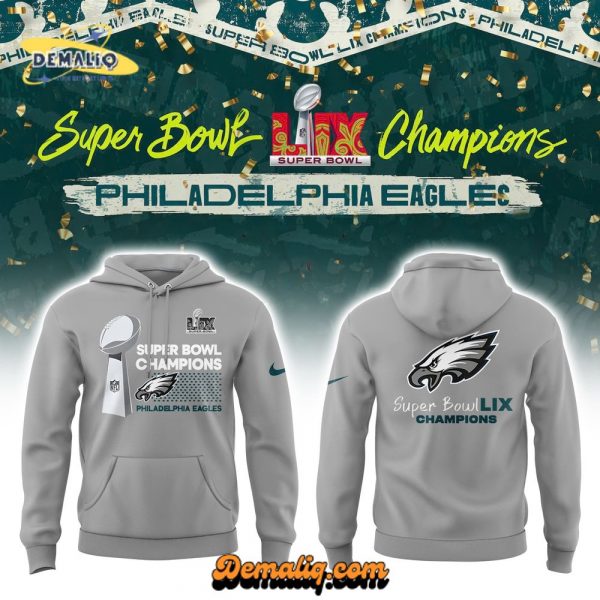 Philadelphia Eagles x Super Bowl LIX Champions Hoodie HO02122504 (Grey)