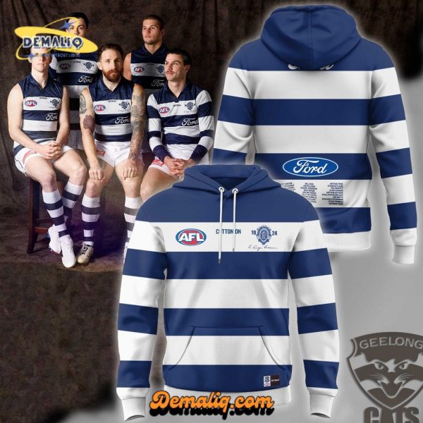 Special 2024 Retro Round Guernsey Geelong Cats FC Hoodie